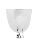 Стерлинговое серебро 925 пробы 14k 583 Aquamarine Серьги vec053s Русский Советский СССР Винтаж изделия Ар-деко style